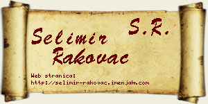 Selimir Rakovac vizit kartica